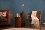 Vliestapete Uni Struktur Blau Kupfer Metallic 79067-4 Wohnzimmer 7