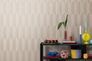 Vliestapete Grafisch 3D-Optik Beige Metallic 79086-1 Raum 4