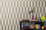 Vliestapete Grafisch 3D-Optik Creme Silber Metallic 79086-3 Raum 4