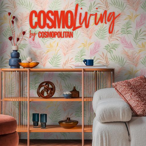 Vliestapete Dschungel Blätter Creme Bunt Glanz 79108-3 COSMOLiving