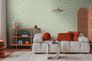 Non-woven wallpaper Tropical Cream Green Gloss 79108-4 6