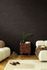 Non-woven wallpaper plain textile look black 79110-5 5