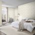 Vliestapete Blattmuster Creme Glitzer 10470-14 Raum 1