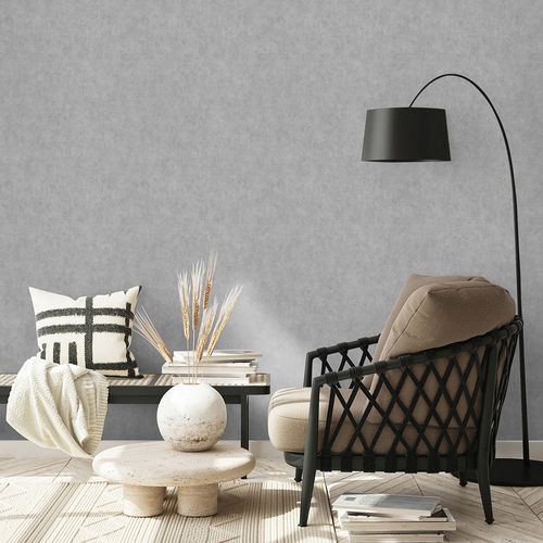 Vliestapete Einfarbig Modern Grau Glitzer 10473-10 Raum