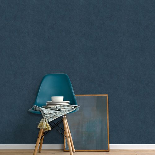 Vliestapete Einfarbig Modern Petrol Glitzer 10473-19 Raum