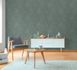 Vliestapete Gräser Motiv Grün Blau Silber Metallic 79094-1 Raum 1