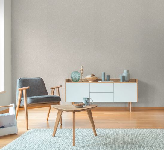 Vliestapete Floral Abstrakt Grau Creme Glitzer 79095-1 Stube