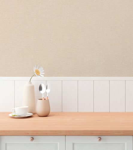 Vliestapete Uni Textil Struktur Beige Creme 79098-4 Zimmer