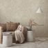Vliestapete Blattmuster Floral Braun Creme 10530-11 Raum 4