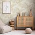 Vliestapete Tropisch Blätter Weiß Beige 10531-02 Raum 4