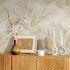 Vliestapete Tropisch Blätter Weiß Beige 10531-02 Zimmer 1