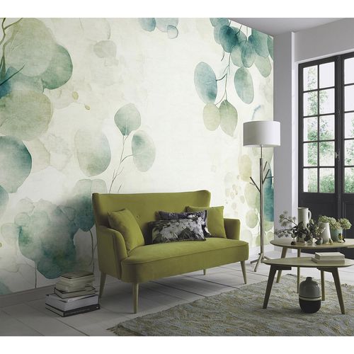 Guido Maria Kretschmer photo wallpaper leaves green cream