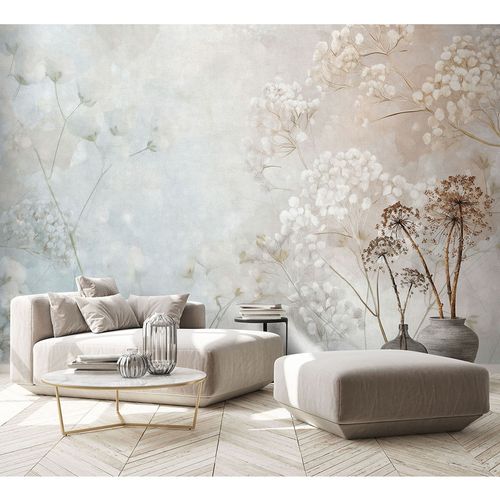 Guido Maria Kretschmer Fototapete Floral Blau Beige Zimmer
