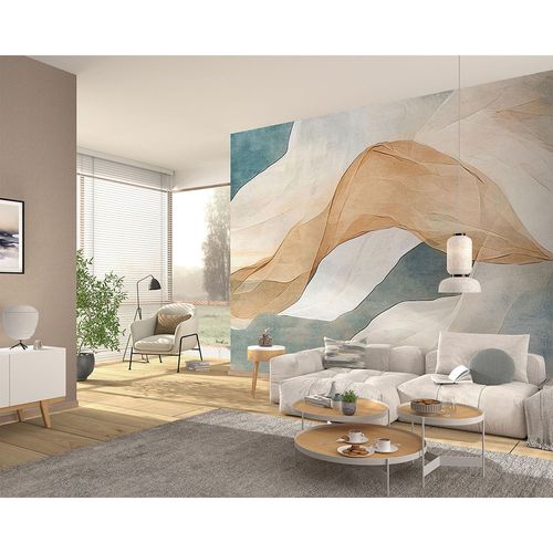 Guido Maria Kretschmer photo wallpaper fabric cream blue
