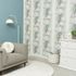 Vliestapete Vintage Blumen Grau Blau Grün 10513-08 Zimmer 4