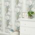 Vliestapete Vintage Blumen Grau Blau Grün 10513-08 Raum 1