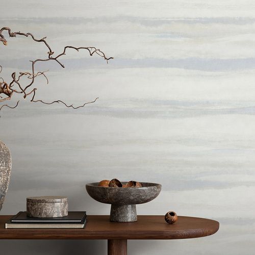 Vliestapete Streifen Blau Grau Beige Glitzer 10515-43 Raum