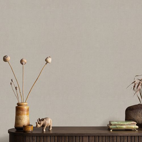 Non-woven wallpaper plain brown grey glitter 10539-38