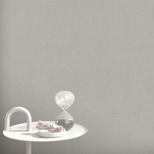 Non-woven wallpaper plain textured grey brown 10463-37
