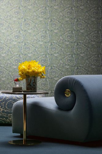 Vliestapete Versace Blumen Grün Weiß Blau 79135-1 Zimmer
