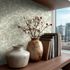 Non-woven wallpaper forest motif trees cream green 79001-3 1