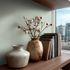 Non-woven wallpaper plain linen look light green 79010-1 5
