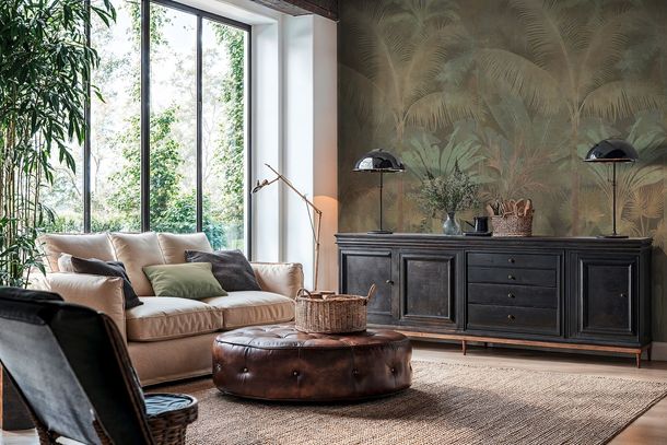 Fototapete Dschungel Palmen Shabby Grün Braun 76190-3 Zimmer