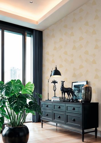 Vliestapete Grafik Muster Linien Beige Creme 79160-1 Zimmer