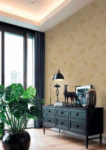 Vliestapete Grafik Muster Linien Gelb Creme 79160-4 Zimmer