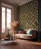 Vliestapete Palmen Dschungel Schwarz Gold Metallic 79162-3 Zimmer 1