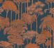 Vliestapete Palmen Dschungel Blau Bronze Metallic 79162-4 2