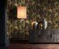 Vliestapete Blattmuster Schwarz Gold Metallic 79164-3 Zimmer 1