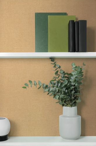 Vliestapete Uni Textiloptik Modern Beige Gelb 79165-6 Zimmer