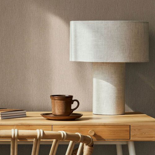 Non-woven wallpaper plain texture brown beige 35362