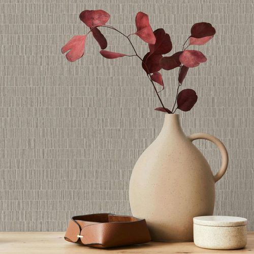 Vliestapete Paneele Holzoptik Beige Braun 35365 Raum