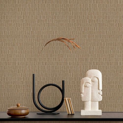 Vliestapete Paneele Holzoptik Braun Beige 35367 Raum