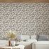 Vliestapete Blätter Natur Eiche Grau Beige Braun 35386 Raum 1