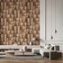 Vliestapete Kacheln Holzoptik 3D-Effekt Braun Beige 35399 Raum 1