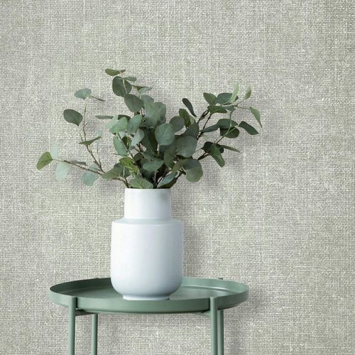 Vliestapete Einfarbig Modern Struktur Grau Creme 45777 Raum