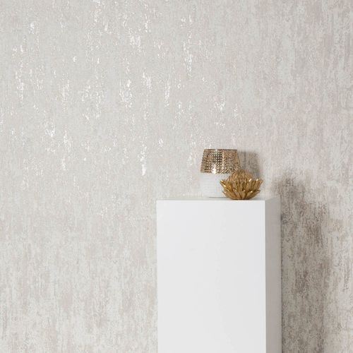 Guido Maria Kretschmer Industrial Beige Metallic Wallpaper