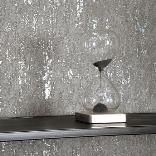 Guido Maria Kretschmer Industrial Taupe Metallic Wallpaper