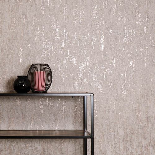 Guido Maria Kretschmer Industrial Brown Metallic Wallpaper