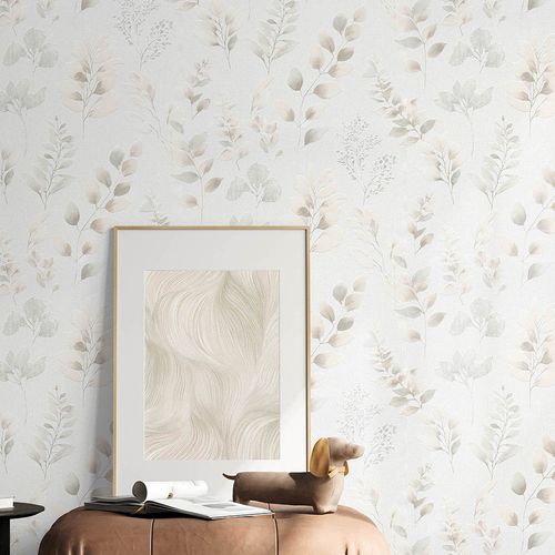 Guido Maria Kretschmer Floral Wallpaper White Beige