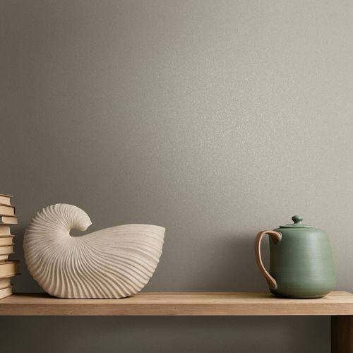 Vliestapete Uni Struktur Putzoptik Beige Grau 82517 Raum