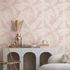 Vliestapete Blattmuster Ranken Rosa Orange Beige 89016 Zimmer 3