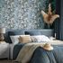 Vliestapete Floral Blumen Blau Lila Grün 89036 Zimmer 3