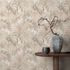 Non-woven Wallpaper Leaf Pattern Cream Beige Taupe 10558-02 1