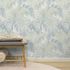 Vliestapete Blattmuster Creme Hellgrün 10558-07 Zimmer 1