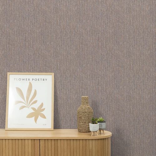 Vliestapete Textiloptik Streifen Braun Blau 10559-22 Zimmer