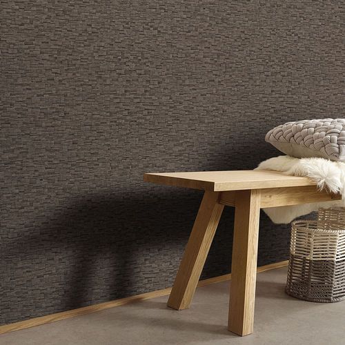 Vliestapete Holzoptik Grafik Dunkelbraun Metallic 10562-11 Zimmer
